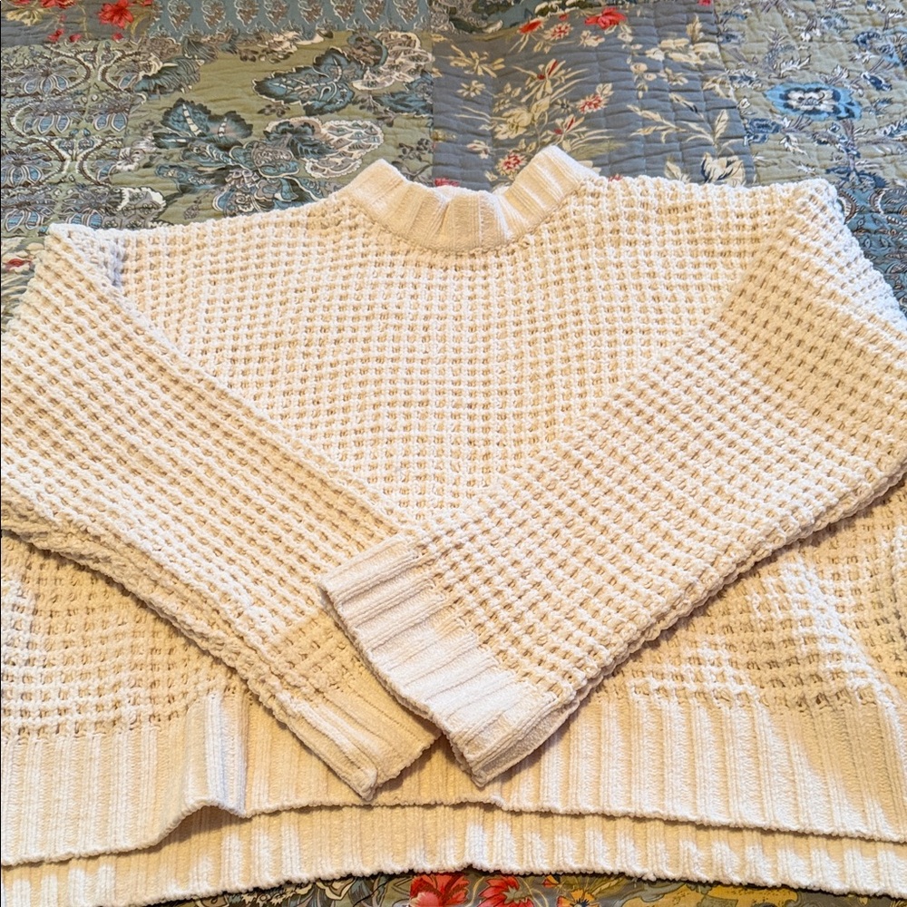 Altar'd State Cream Textured Sweater